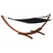 Deko Living Outdoor Cedar Wood Hammock with Black Textilene Fabric COP20208BLK - alternate 1